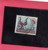 SOUTHERN RHODESIA RODESIA DEL SUD 1964 DEFINITIVES QUEEN ELIZABETH KUDU REGINA ELISABETTA II  USED - Zuid-Rhodesië (...-1964)