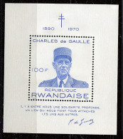 Rwanda ** Bloc N° 23 - Général De Gaulle - Neufs