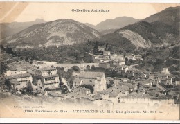 L'Escarène Vue Générale - Avant Le Viaduc TB écrite - L'Escarène