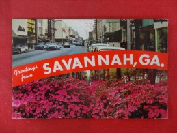 Georgia > Savannah Greetings With Street View  1963 Cancel Ref 1202 - Savannah