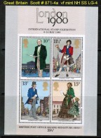 GREAT BRITAIN    Scott  # 871-4a**  VF MINT NH Souvenir Sheet - Blocks & Kleinbögen