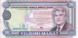 TURKMENISTAN  20 Manat  Emission De 1993    Pick 4 A     ***** BILLET  NEUF ***** - Turkménistan