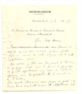 CONGO BELGE - Elisabethville 1923 - Lettre à Entête - Procureur Du Roi - Tribunal De Première Instance  (sf87) - 1900 – 1949
