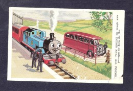 Thomas The Tank Engine " BERTIE THE BUS" 1950's Postcard FAULTS USED + STAMP CHILDREN FANTASY PC - Other & Unclassified