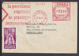 ESPAGNE - 1973 -  ENVELOPPE AVEC OBLITERATION E.M.A. DE VALENCE POUR BARCELONE - - Brieven En Documenten