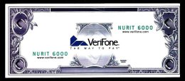 Test Note "VERIFONE - USA", W/o Value, Testnote, Beids. Druck, RRRR, Used, 154 X 66 Mm - Autres & Non Classés