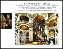 Gran Bretagna / Great Britain 2008: Foglietto Cattedrale Di St. Paul / St. Paul's Cathedral S/S ** - Kerken En Kathedralen