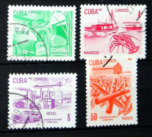 4 Good Stamps Very Fine Used  1982 Cuba Tabaco Niquel Azucar Marisco / Perfect / 4 Timbres Cuba - Gebruikt