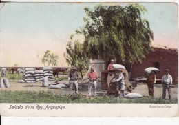 Saludo De La Republica Argentina (Amérique Du Sud) Rancho De Un Colono- Moisson ? Récolte Blé ? METIER -2 SCANS- - Argentina