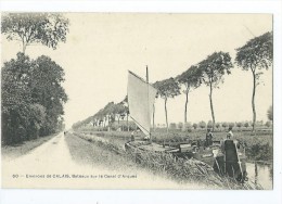 CPA -Environs De Calais - Bateaux Sur Le Canal D'Arques - Calais