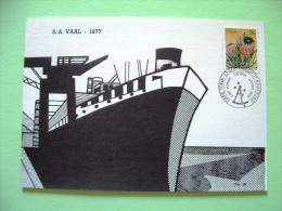South Africa 1977 Maxicard Ship Flower Protea - Storia Postale