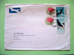 South Africa 2010 Cover To Nicaragua - Round Stamp - Flowers - Birds - Briefe U. Dokumente