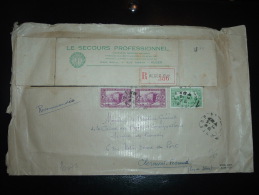 LR POUR FRANCE TP CONSTANTINE 2F15 X2 + ALGER 10C OBL. 21-5-41 ALGER RP + LE SECOURS PROFESSIONNEL+ GRIFFE LINEAIRE - Covers & Documents