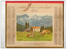 Almanach Des Postes Et Télégraphes1925 -  Vallée De Motjoie - St Gervais  Aquarelle -département Aude - - Big : 1921-40