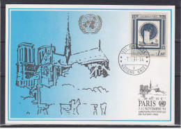 ONU - Nations Unies - Batiments - Carte Illustrée Postale De1991 - Exposition De Paris - Lettres & Documents