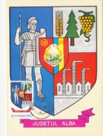 ALBA COUNTY COAT OF ARMS, CM, MAXICARD, CARTES MAXIMUM, 1978, ROMANIA - Otros & Sin Clasificación