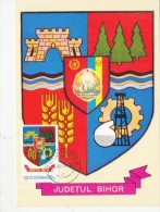 BIHOR COUNTY COAT OF ARMS, CM, MAXICARD, CARTES MAXIMUM, 1978, ROMANIA - Altri & Non Classificati