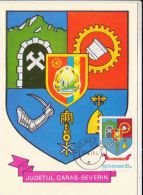 CARAS SEVERIN COUNTY COAT OF ARMS, CM, MAXICARD, CARTES MAXIMUM, 1978, ROMANIA - Altri & Non Classificati