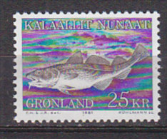 P6092 - GROENLAND Yv N°117 ** POISSONS - Unused Stamps