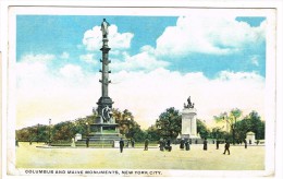 "Columbus And Maine Monuments - New York City" Color - Andere Monumenten & Gebouwen