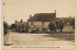 Clemont Sur Sauldre Hotel De La Croix Blanche Et Avenue De La Gare Edit Lenormand - Clémont