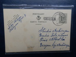 40/408  POSTKAART LIJNSTEMPEL ICHTEGEM  AFST. OOSTENDE 1954 - Griffes Linéaires