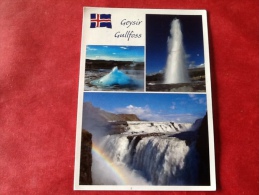 Iceland The Geyser Strokkur And Gullfoss  -> Belgium - Islanda