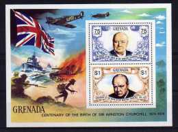 Grenada - 1974 - Winston Churchill Birth Centenary Miniature Sheet - MNH - Grenade (...-1974)