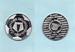 Medaglia In Argento 925 Italia Campione Del Mondo 1982 F.D.C. Bellissima! D. 42mm. -g.22. - Otros & Sin Clasificación