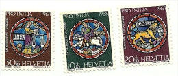 1968 - Svizzera 807/09 Pro Patria C3069, - Ungebraucht