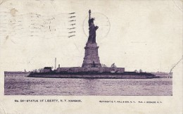 Statue Of Liberty.  N. Y. Harbor.  Sent To Denmark 1908   S-814 - Estatua De La Libertad