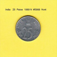 INDIA    25  PAISE  1989 N  (KM # 54) - Inde