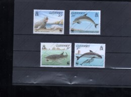 GUERNESEY Nº 499 AL 502 - Delfines