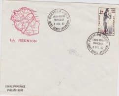 Premier Jour Croix Rouge Française  Saint Denis De La Reunion 8-decembre 1963 - Briefe U. Dokumente