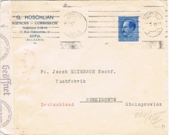7462. Carta SOFIA (Bukgaria) 1941. ZENSUR.  CENSURA Alemana - Briefe U. Dokumente