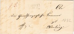 7466. Envuelta JEVER (Saschen) 1832 A Oldenburg - [Voorlopers
