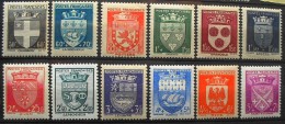 FRANCE 1942 -  ARMOIRIES Des VILLES Du N° 553 Au N° 564 - 12 Timbres NEUFS** Y&T 60,00€ - 1941-66 Coat Of Arms And Heraldry