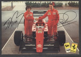 6346-FORMULA UNO-PROST E MANSELL-FERRARI-AGIP-FG - Grand Prix / F1