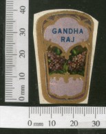 India 1950's Gandharaj Hair Oil French Print Vintage Perfume Label Multi-colour # 3185 - Etiketten