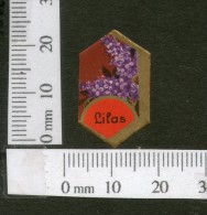 India 1950's Lilas Flowers French Print Vintage Perfume Label Multi-colour # 4003 - Etiquettes
