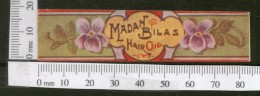 India 1950's Madan Bilas Hair Oil French Print Vintage Perfume Label Multi-colour # 2838 - Etiquettes