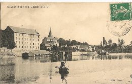CPA-1910-49-CHATEAU Sur SARTHE-VUE GENERALE-PECHEUR-TBE - Chateauneuf Sur Sarthe