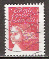 Timbre France Y&T N°3417 (09) Obl. Marianne Du 14 Juillet.  TVP.  Rouge. Cote 0.15 € - 1997-2004 Marianne Du 14 Juillet