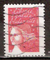 Timbre France Y&T N°3417 (10) Obl. Marianne Du 14 Juillet.  TVP.  Rouge. Cote 0.15 € - 1997-2004 Marianne Du 14 Juillet