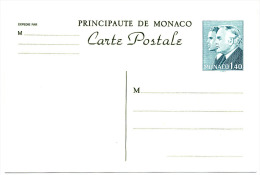 MONACO ENTIER CP ALBERT & RAINIER 1,40 - Interi Postali