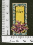 India 1950's Aux Fleurs French Print Vintage Perfume Label Multi-colour # 1591 - Etiquettes