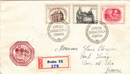 Praha 1957 - Opera Didactica Omnia - Registered Recommandé Racommandata Brief - FDC