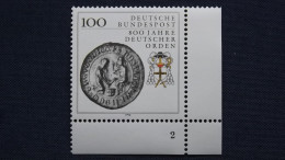 Deutschland Bund 1451 Yt 1283 Eckrand Mit Formnummer 2 **/mnh, 800 Jahre Deutscher Orden. - Altri & Non Classificati