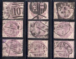 Grande Bretagne ; Great Britain ;n° Y: 79 X 9  ; Ob;cachets Divers  ; Cote Y : 108.00 E. - Used Stamps