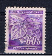 DR+ Böhmen Und Mähren 1941 Mi 65 Linde - Usados